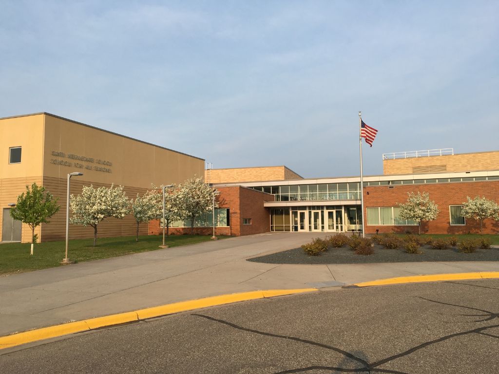 front of a school in the US