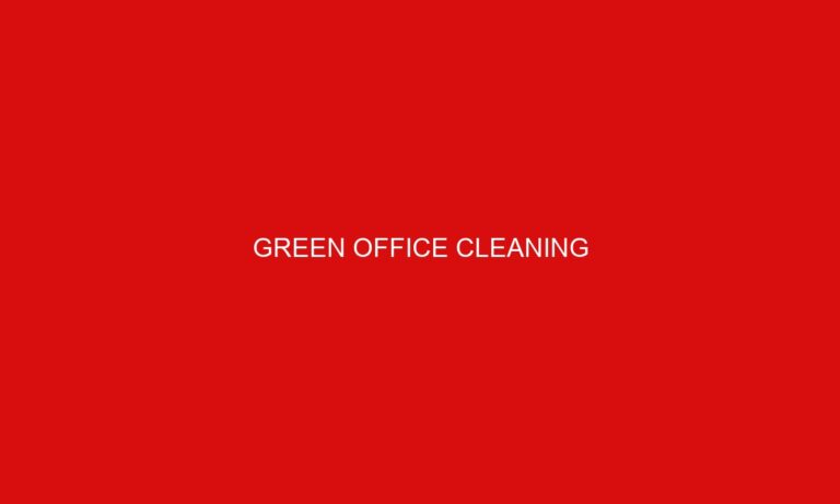 Green Office Cleaning