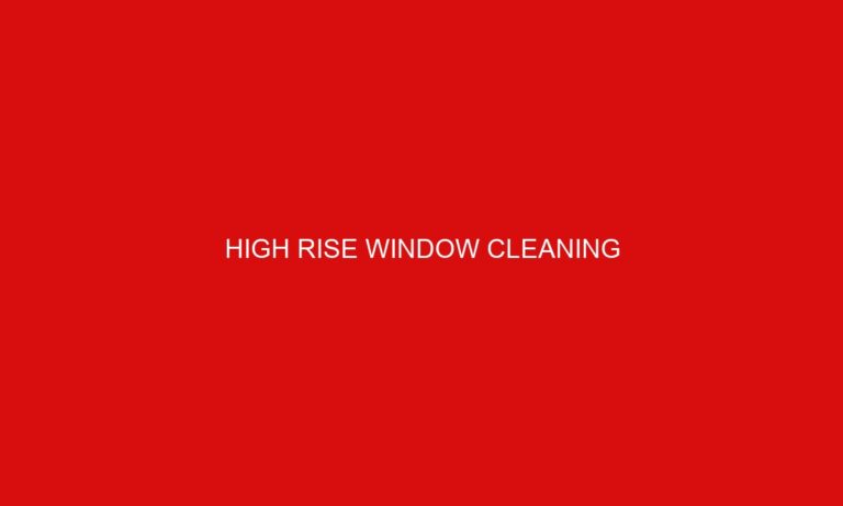 High Rise Window Cleaning