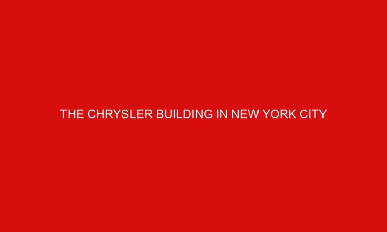 The Chrysler Building in New York City
