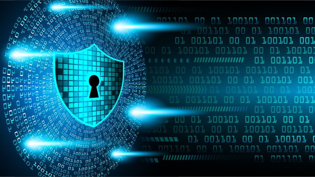 security logo binary code